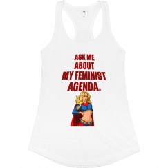 Feminist Agenda Slim Racerback Tank