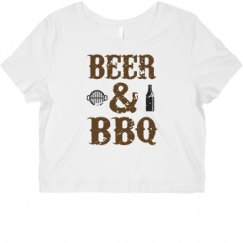 Ladies Slim Fit Crop Top Tee