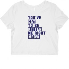 Ladies Slim Fit Crop Top Tee