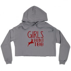 Ladies Relaxed Fit Cropped Fleece Hoodie