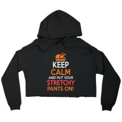 Ladies Relaxed Fit Cropped Fleece Hoodie