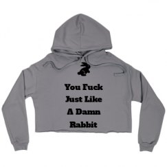 Ladies Relaxed Fit Cropped Fleece Hoodie