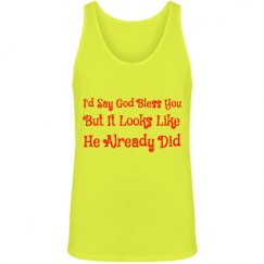 Unisex Jersey Neon Tank Top