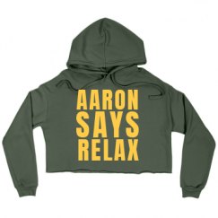 Ladies Relaxed Fit Cropped Fleece Hoodie