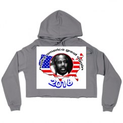 Ladies Relaxed Fit Cropped Fleece Hoodie