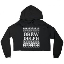Ladies Relaxed Fit Cropped Fleece Hoodie