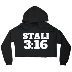 Ladies Relaxed Fit Cropped Fleece Hoodie