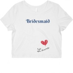 Ladies Slim Fit Crop Top Tee