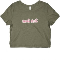 Ladies Slim Fit Crop Top Tee