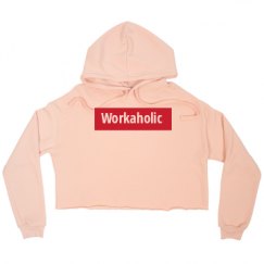 Ladies Relaxed Fit Cropped Fleece Hoodie