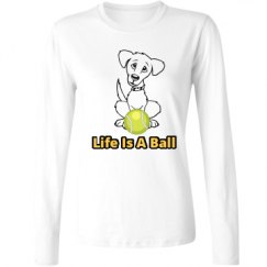 Ladies Relaxed Fit Basic Long Sleeve Tee