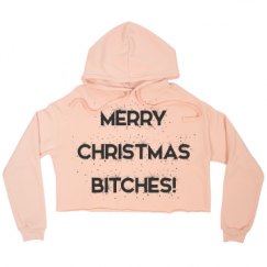 Ladies Relaxed Fit Cropped Fleece Hoodie