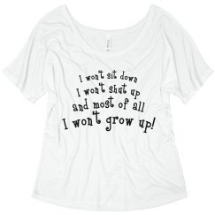 I won't grow up!