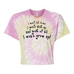 Women's Tie Dye Crop Top Tee