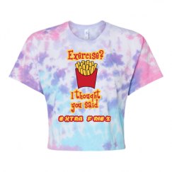 Women's Tie Dye Crop Top Tee