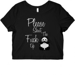 Ladies Slim Fit Crop Top Tee