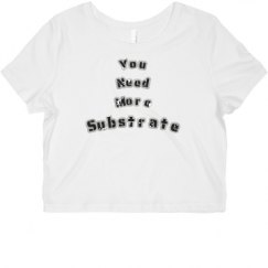 Ladies Slim Fit Crop Top Tee