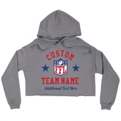 Ladies Relaxed Fit Cropped Fleece Hoodie