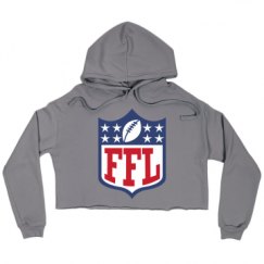 Ladies Relaxed Fit Cropped Fleece Hoodie