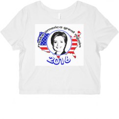 Ladies Slim Fit Crop Top Tee