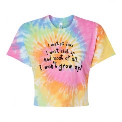 Women's Tie Dye Crop Top Tee