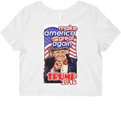 Ladies Slim Fit Crop Top Tee