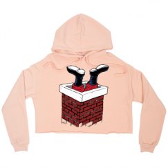 Ladies Relaxed Fit Cropped Fleece Hoodie