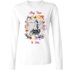 Ladies Relaxed Fit Basic Long Sleeve Tee
