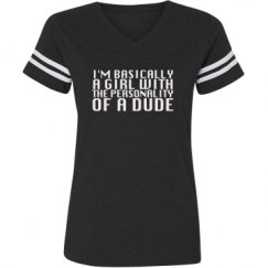 Ladies Relaxed Fit Vintage Sports Tee