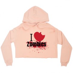 Ladies Relaxed Fit Cropped Fleece Hoodie