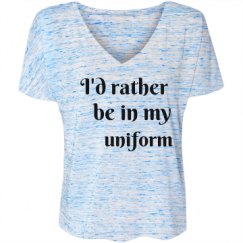 Ladies Flowy Slouchy V-Neck Tee