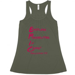 E.P.I.C. 4:13 - Women's Racerback Acronym Shirt