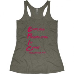 Ladies Slim Fit Super Soft Racerback Triblend Tank