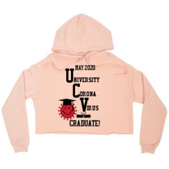 Ladies Relaxed Fit Cropped Fleece Hoodie