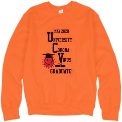 Neon Crew Neck University Of Corona Virus Sweat Shirt