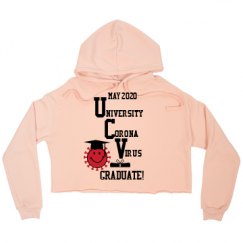 Ladies Relaxed Fit Cropped Fleece Hoodie