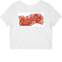 Ladies Slim Fit Crop Top Tee