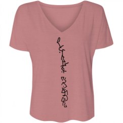 Ladies Flowy Slouchy V-Neck Tee