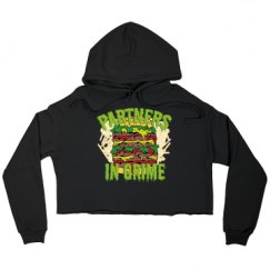 Ladies Relaxed Fit Cropped Fleece Hoodie