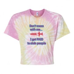 Women's Tie Dye Crop Top Tee