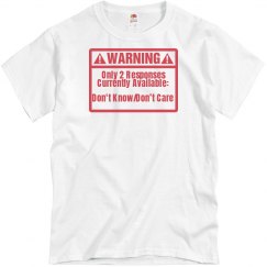 Warning Only 2 Responses