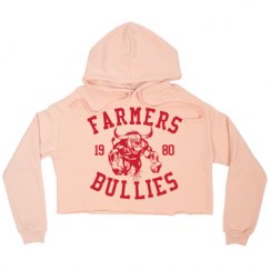 Ladies Relaxed Fit Cropped Fleece Hoodie