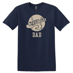 Navy Blue Softball Dad Tshirt