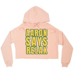 Ladies Relaxed Fit Cropped Fleece Hoodie