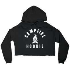 Ladies Relaxed Fit Cropped Fleece Hoodie