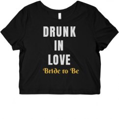 Ladies Slim Fit Crop Top Tee