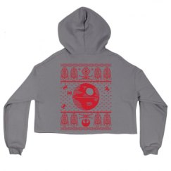 Ladies Relaxed Fit Cropped Fleece Hoodie