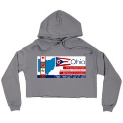 Ladies Relaxed Fit Cropped Fleece Hoodie