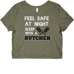 Ladies Slim Fit Crop Top Tee