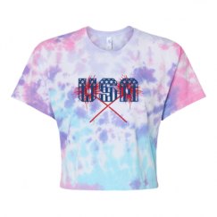 Women's Tie Dye Crop Top Tee
